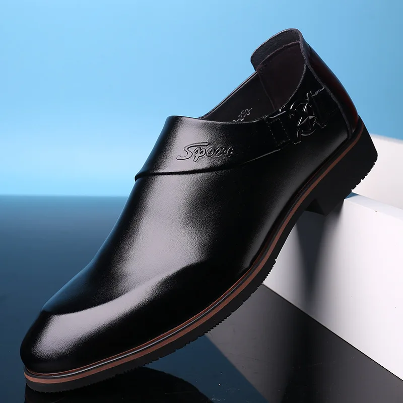 

Men Shoes2018 Spring New Style Hidden Elevator 6cmleather Boot Shoes England Leathe