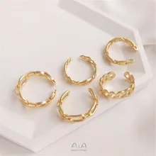 

14K hole ring ring ring loop ring fashion fashion chain Red ins ring