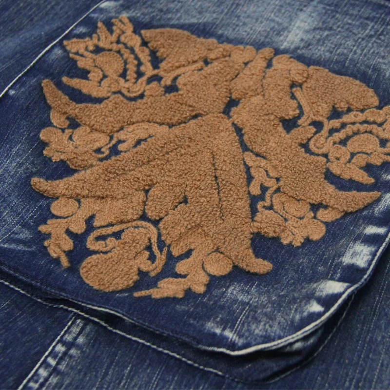 Женское пальто Yuzi. May-boho новые джинсовые тренчи для женщин с отложным воротником однобортный длинный синий Casaco Feminino B9287