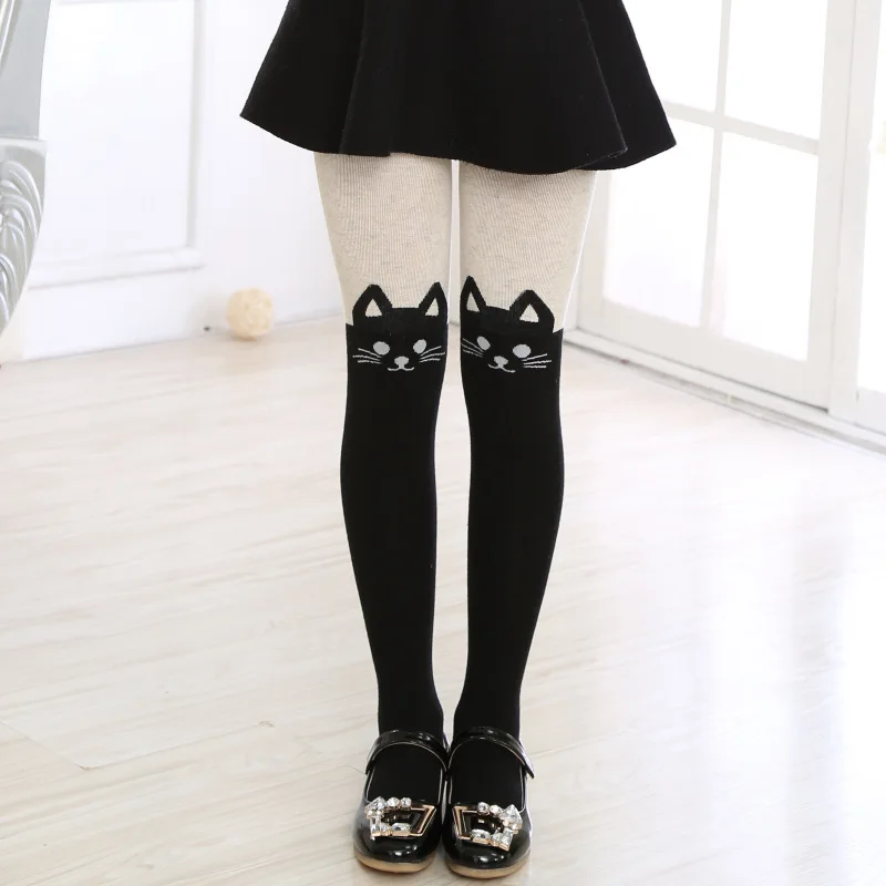 New Children's Cartoon Tights For Lovely Girls Patchwork Embroidery Designs Stockings Spring Pantyhose Baby Kawaii Tights