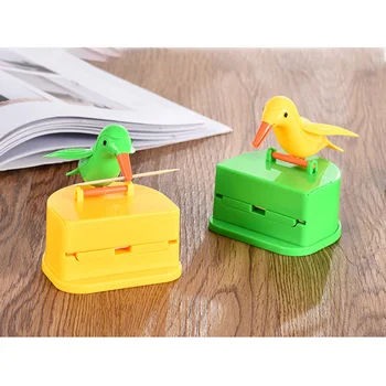 

1PC Creative Automatic Pop-up Bird Toothpick Container Portable Holder Container Restaurant Home Table Toothpick Storage Box