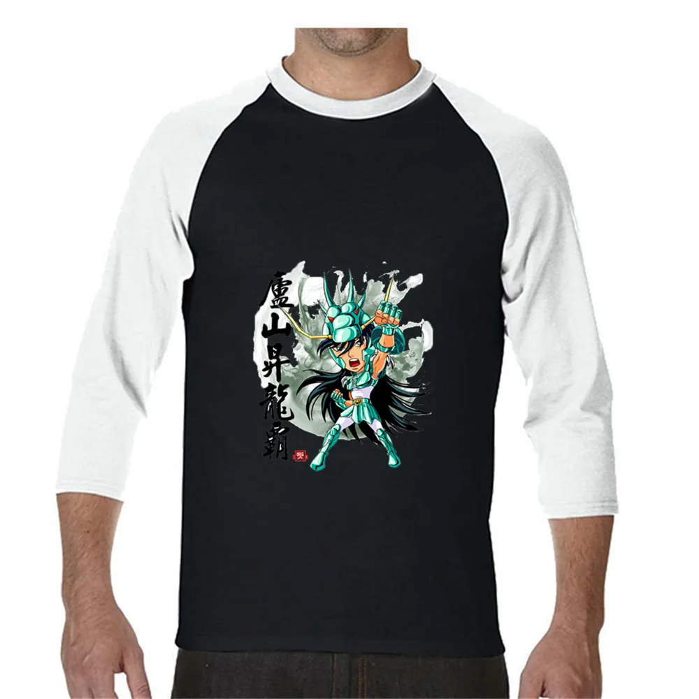 

Men's Football Shirt Off White Gym Couture Hip Hop Dragon Shiryu Saint Seiya Anime Knights of the Zodiac Novelty Funny T-shirt