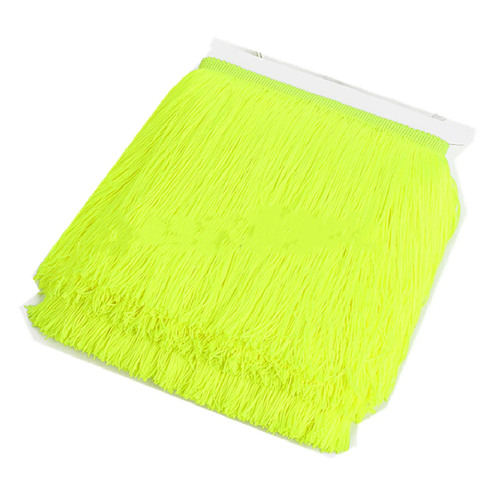 10 Meters Double Band Fringe Tassel Thicker Latin Dance Skirt Stage Samba Trimming 20cm Long