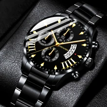 

2021NEW 2021 manner Mode Uhren Luxus Gold Edelstahl Quarz Armbanduhr Manner Business Casual Kalender Uhr Relogio Masculino
