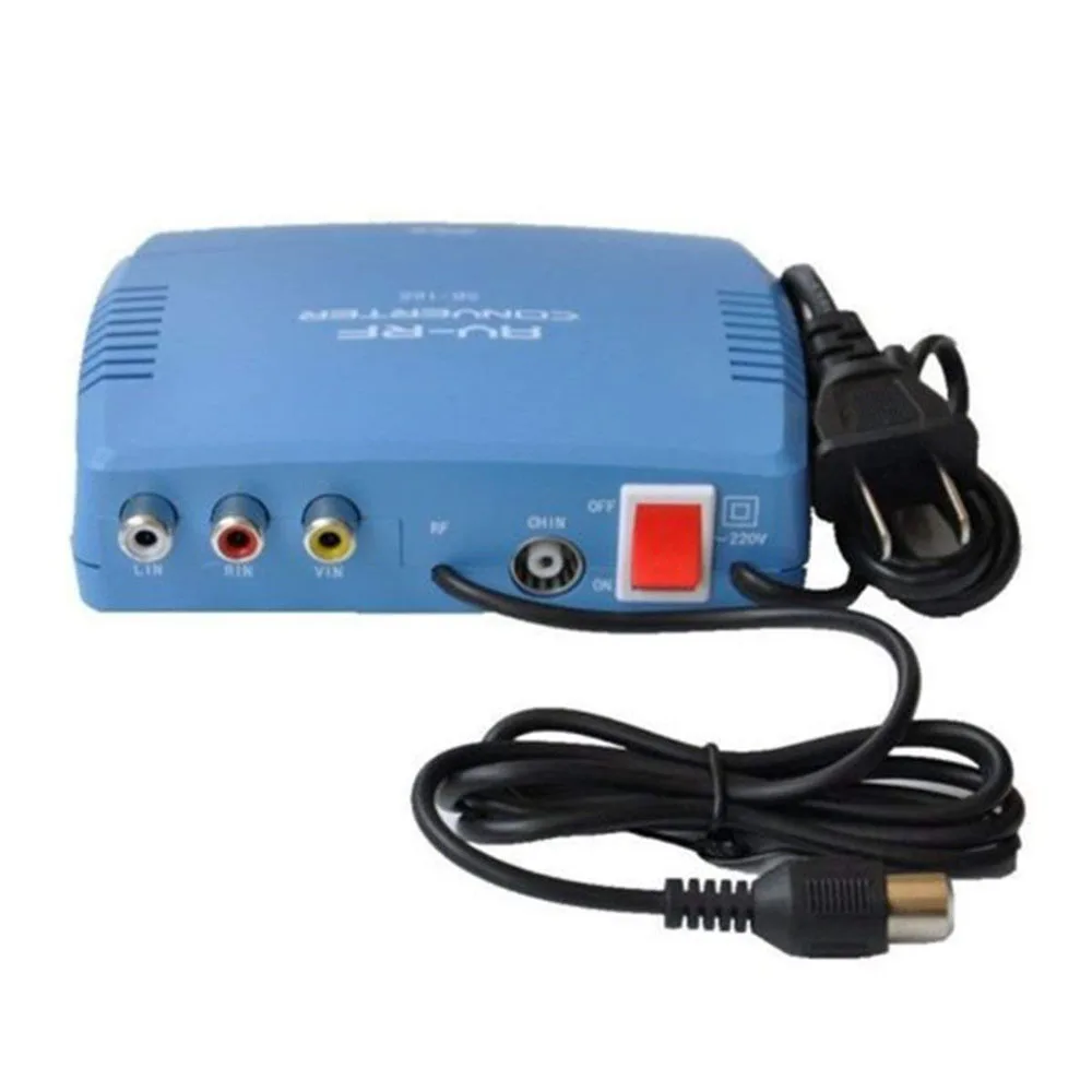 Conversor de Sinal de Vídeo Áudio Padrão do Sinal da Tevê do Sistema de Televisão do Conversor do Modulador do rf av à Tevê 220v ue Eua Plug - Image 4