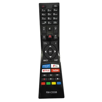 

New RM-C3338 Replacemen for JVC Smart LED TV Remote Control for LT24C680 LT-24C680 with Prime video Youtube NetFlix Fplay