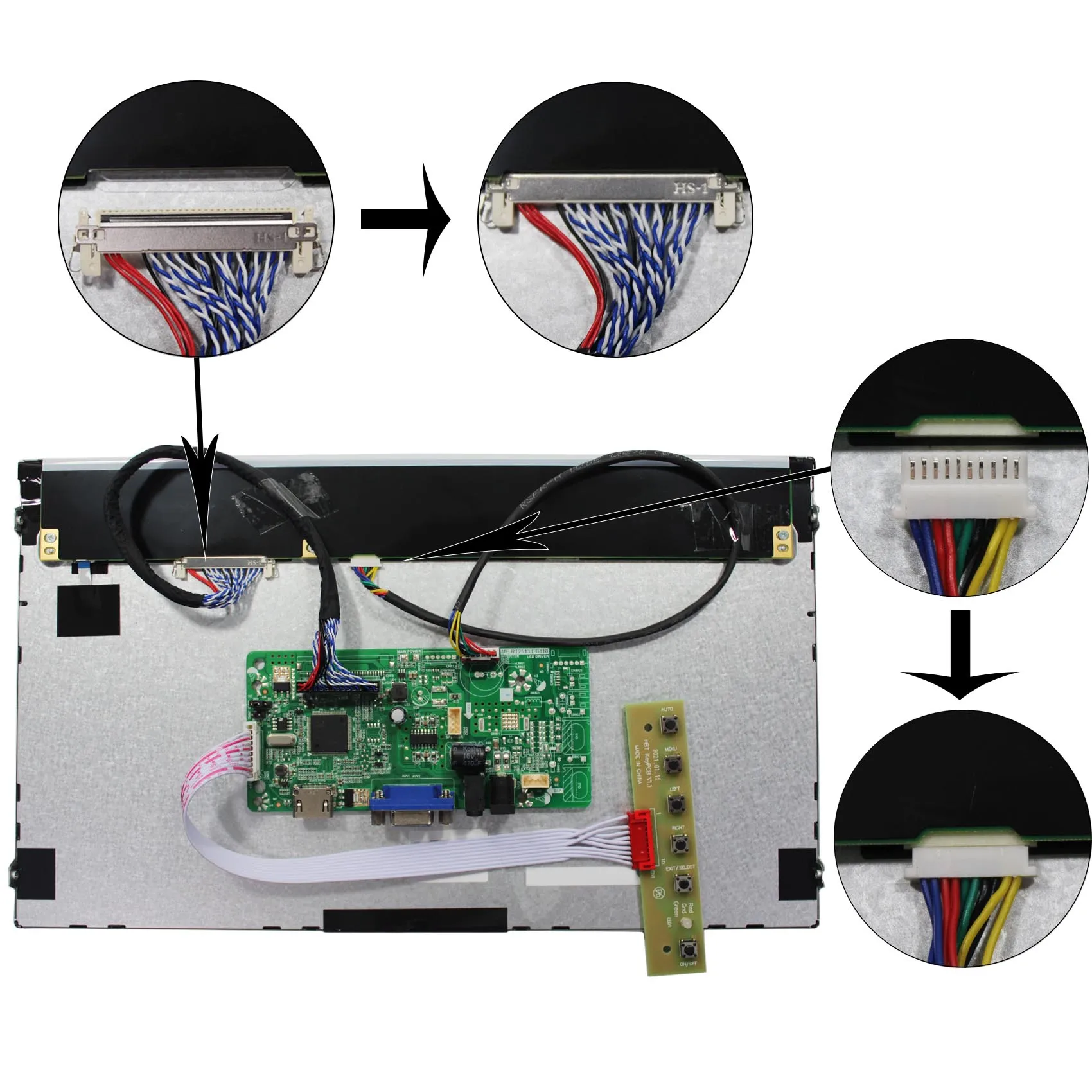 US $114.47 LCD Monitor 133 LQ133M1LW02 1920X1080 LCD Screen with HDMI VGA Audio LCD Board used to Laptop LisplayDIY Car display etc