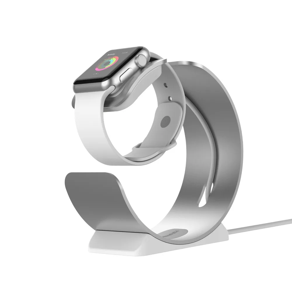 Изысканный Алюминий кронштейн для apple watch Зарядное устройство Док станция