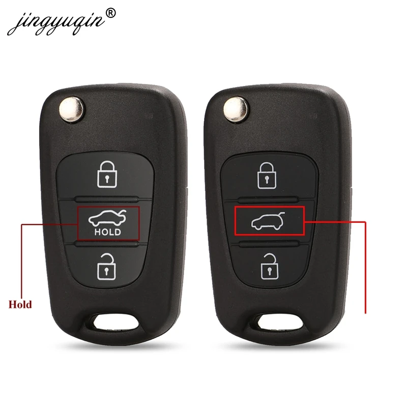Чехол для дистанционного ключа jingyuqin 3BTN Kia Sportage K2 K5 Hyundai Ix35 IX30 Accent IX20 откидной