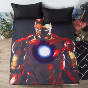 

Iron Man Printing Bedding Set Sheet children single 1.2m/1.5m/1.8m non-slip dirt-resistant mattress protective Sheet