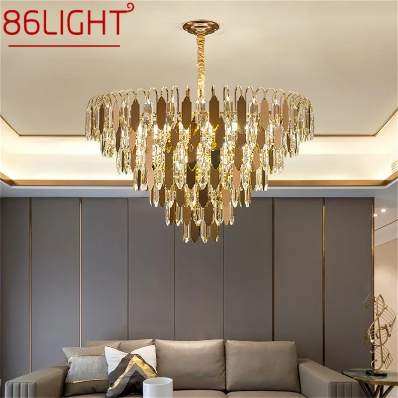 

86LIGHT Chandelier Fixtures Postmodern Crystal Pendant Lamp Light Home LED for Dining Living Room Decoration