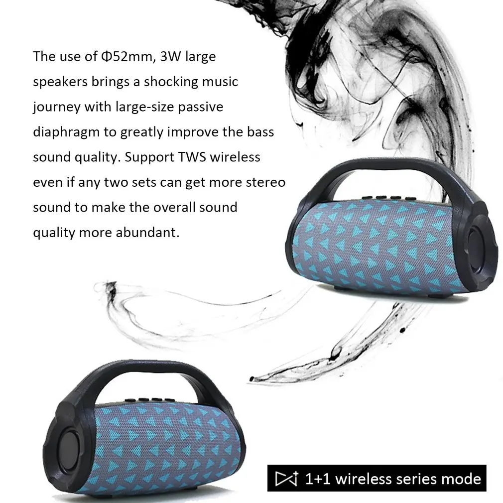 Красочный портативный BS118 Bluetooth динамик водонепроницаемый 3D объемный беспроводной Громкий динамик для смартфонов простой и модный