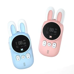 Walkie talkie portables pour enfants, 1 paire, jouet interactif éducatif Parent enfant, chat lapin mignon 