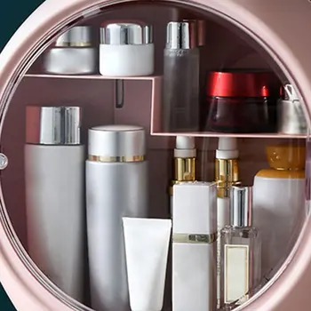 

Transparent Dustproof Cosmetics Box Wall Hanging Makeup Storage Box Drawer-type Bathroom Makeup Organizer ABS Plastic