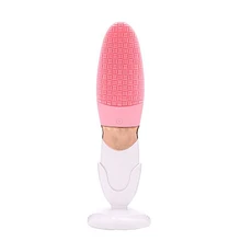 Electric Silicone Facial Cleansing Brush Face Pore Cleaner Ultrasonic Vibration Waterproof Face Washing Tool Face Scrubber electric face cleansing brush silicone facial cleanser wireless charge waterproof deep washing skin rejuvenation face scrubber
