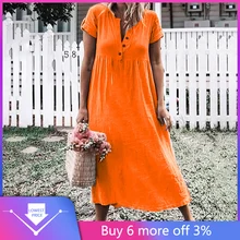 ISHOWTIENDA платье, летние платья, 5 XL, большой размер, сарафан, одноцветные платья с v-образным вырезом и пуговицами, vestidos de fiesta de noche# g4