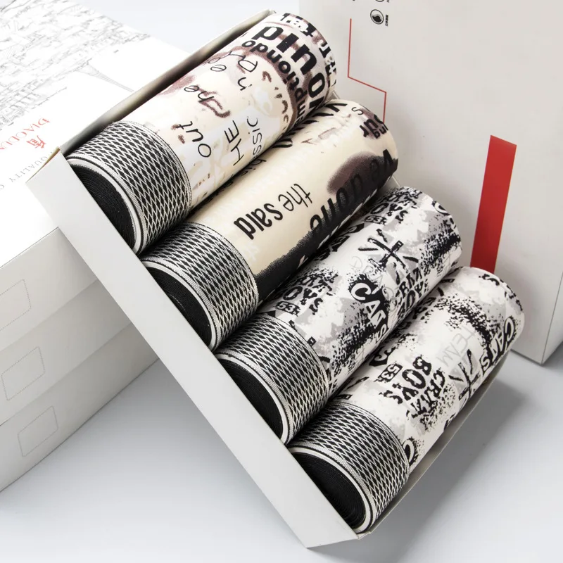 Package H DEWVKV боксерское Мужское нижнее белье мужские трусы из полиэстера мужские чистые мужские трусы шорты Нижнее белье Боксеры Короткие однотонные для Far ZHQ - Цвет: Package H