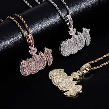

New Eye Of Horus Pendant Necklace With Tennis Chain Gold Color Iced Out Cubic Zirconia Hip Hop Rock Jewelry Gift For Women Men