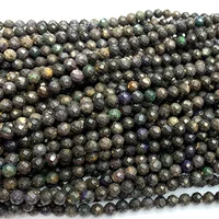 Veemake Black Opal DIY Natural Necklace Bracelets Earrings Ring Faceted Small Round Women's Beads For Jewelry Making 06764 1