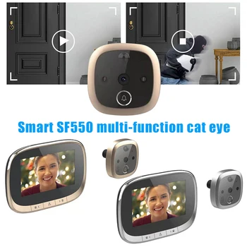 

4.3 Inch Digital Doorbell LCD 120 Degree Eye Electronic Peephole Doorbell Infrared Camera Door Viewer @LS