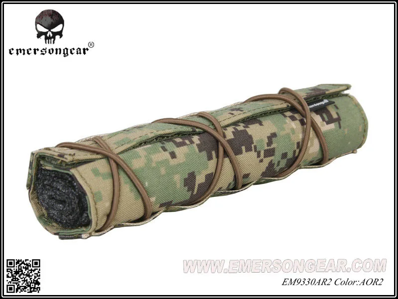 Emerson gear Emerson 22 см подавитель глушителя Mirage Cover Shield Sleeve глушитель чехол для страйкбола - Цвет: AOR2