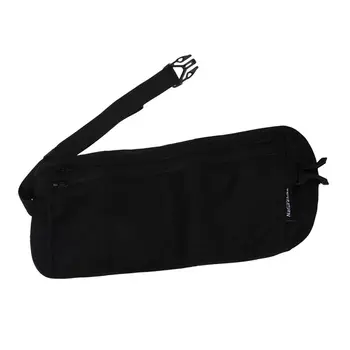 

Money Travel Waist Belt Zipped Passport Wallet Pouch Bum Bag Security-black