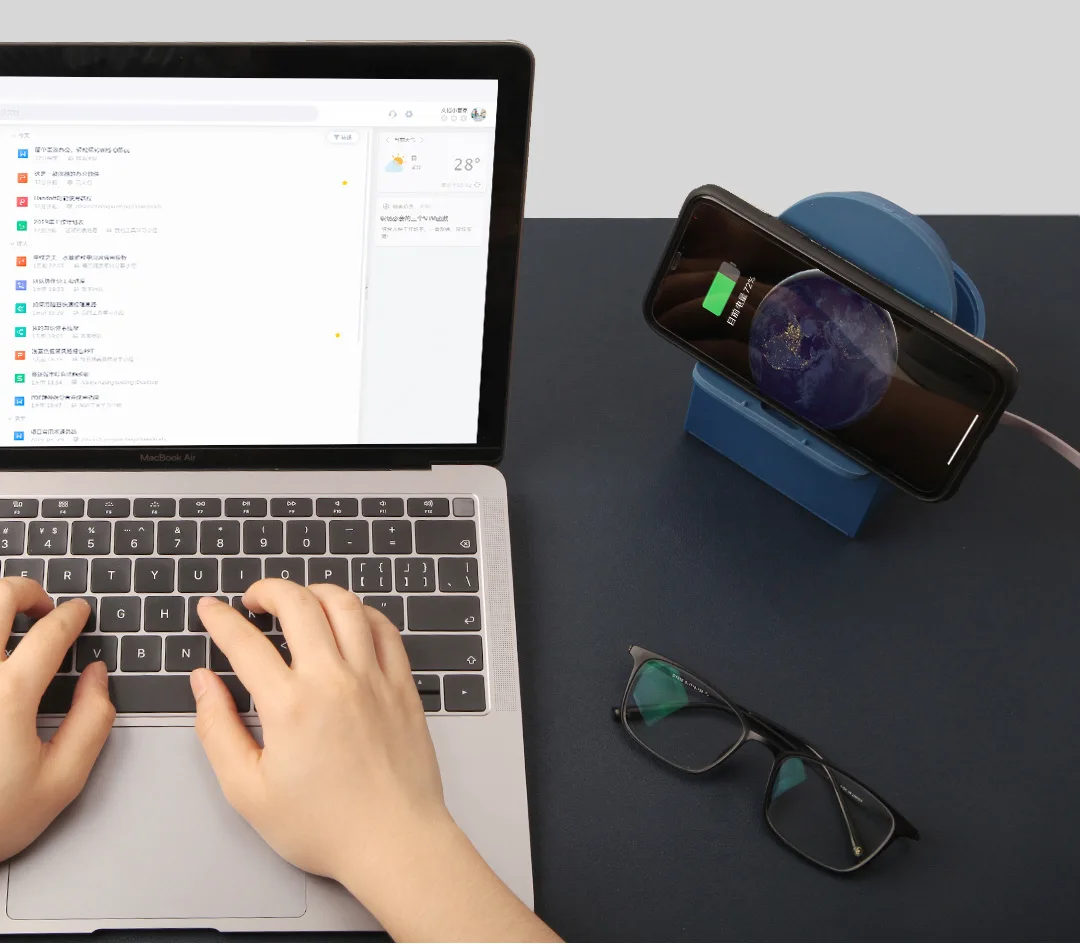 Xiaomi MIjia Youpin VH "набор" настольное Беспроводное зарядное устройство Подставка Беспроводное зарядное устройство/подставка/коробка для хранения три в одном