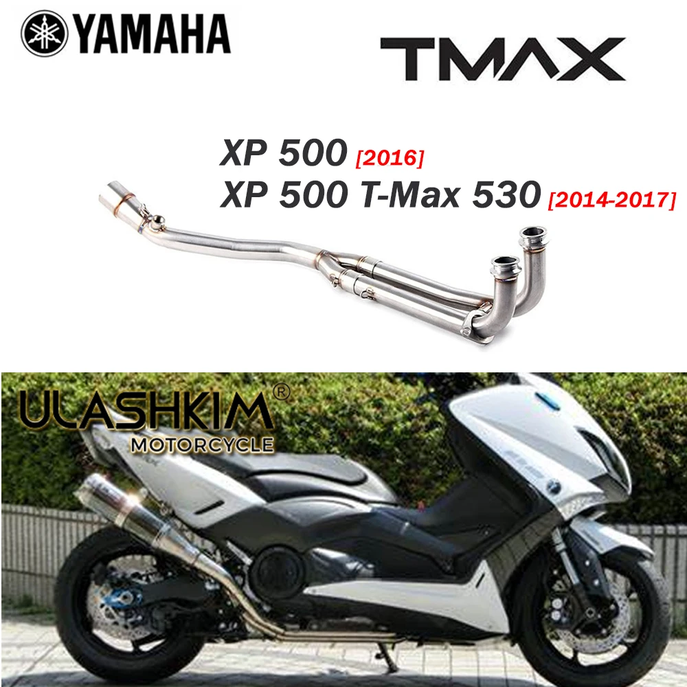 Выхлопная полная система среднего канала Conector труба для Tmax 500 530 Tmax500 Tmax530 2008-2016 без