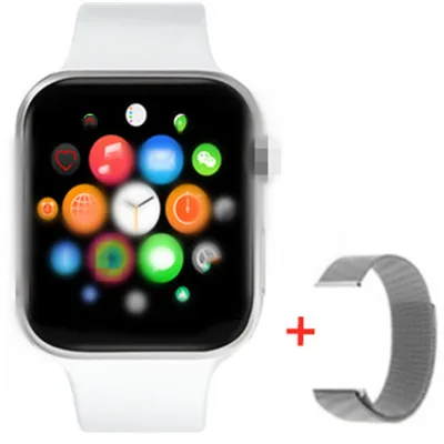 Смарт-часы GOLDENSPIKE I7, Bluetooth, 1:1, серия 5, беспроводное зарядное устройство, gps, спортивные часы для Apple Watch, iPhone, Android, Обновлено IWO10 IWO11 - Цвет: White add Strap