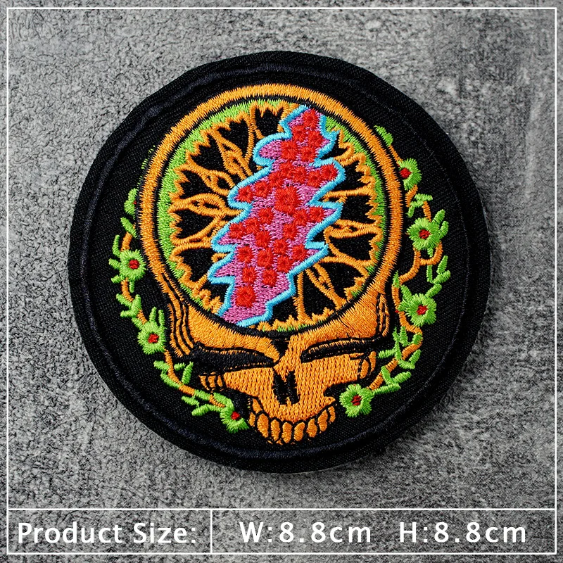 Band Patches Embroidery Applique Clothes Ironing Sewing Supplies Decorative Badges ROCK MUSIC