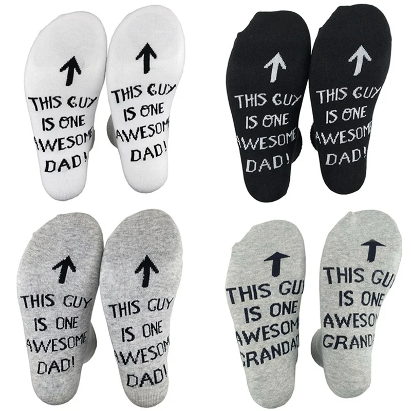 Новые хлопковые носки с английскими буквами This Guy Is One, 3 цвета, подарки для мужчин и женщин, зимние теплые носки