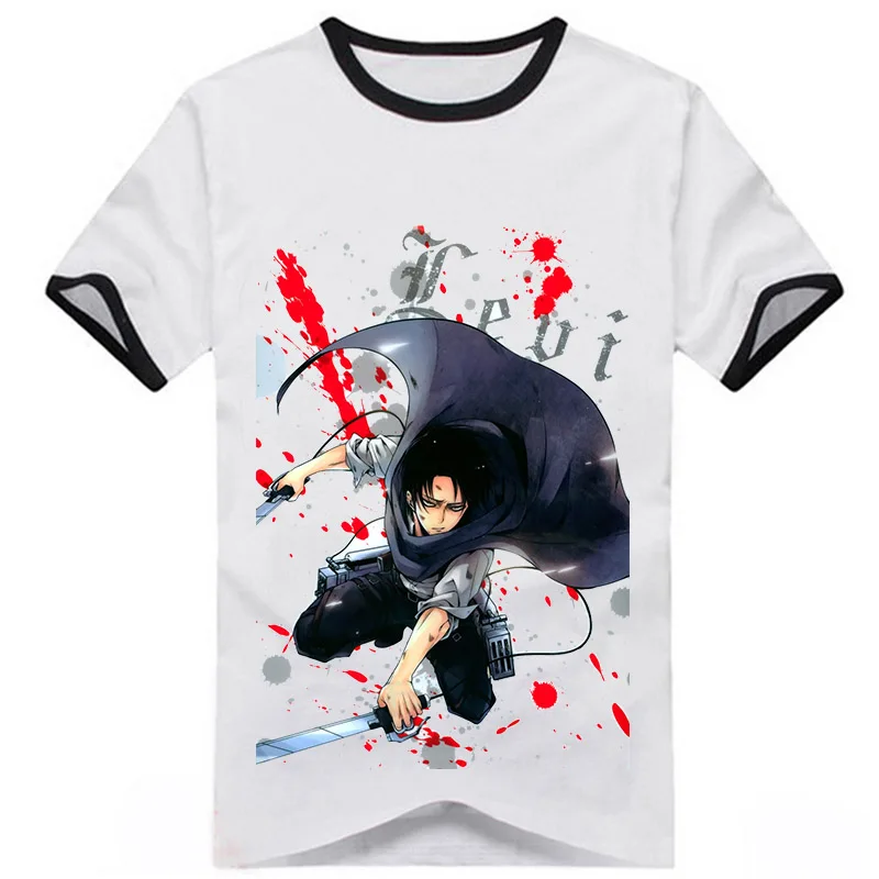 Атака на Титанов Аниме Shingeki no Kyojin eren Levi · Акерман японские Мужские Женские футболки герой Косплей Футболка