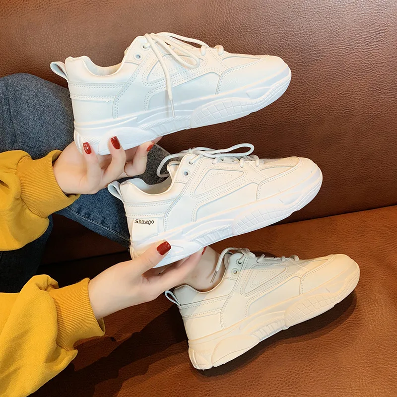 

INS Athletic Shoes Women's 2018 New Style Students Versatile 2019 White Shoes Spring Wisdom Smoked Ultra-Fire Red Daddy Fashion