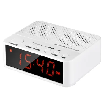 

LED Display USB Charging Bluetooth Speaker Travel Home Easy Snooze Multifunctional Radio Alarm Clock Portable FM Battery Powered