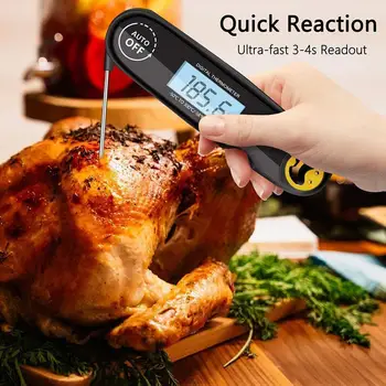 

Foldable Waterproof Food Thermometer Kitchen Barbecue Display Probe Thermometer Digital Quick Temperature Measurement Elect S8H8