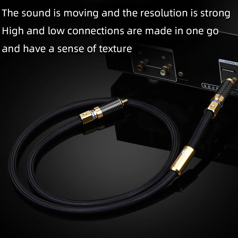 Ataudio-hifi Cabo Coaxial Rima Roxa Cobre Banhado a Prata Cabo Subwoofer Spdif Rca Cabo de Saída de Áudio - Image 2