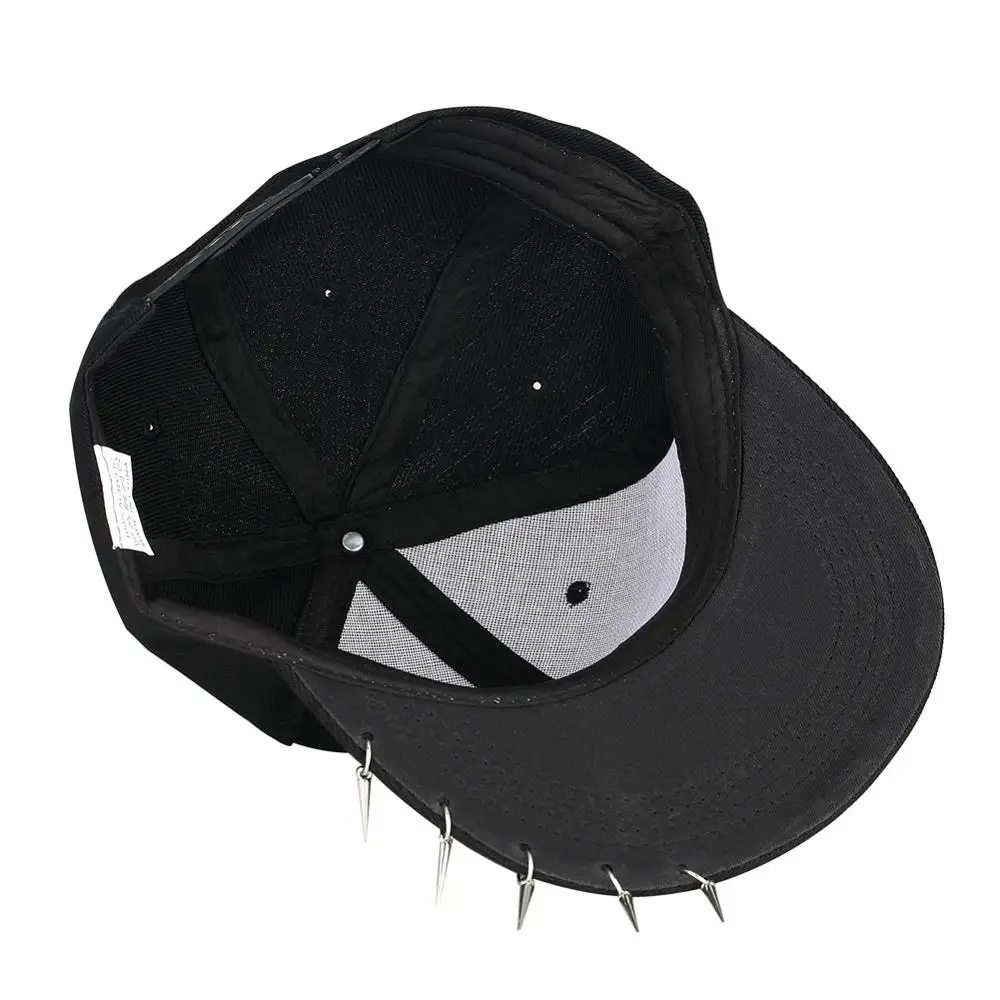 Мужская кепка Snapback с заклепками пирсинг кольцо хип хоп панк спортивная бейсболка