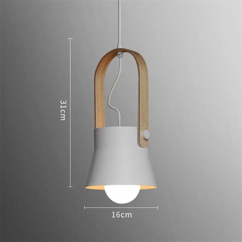 Nordic Loft LED Iron Pendant Lights Restaurant Room Bedroom Simple Hanging Lamp Home Indoor Kitchen art de pendant lamp Lighting - Цвет корпуса: S White