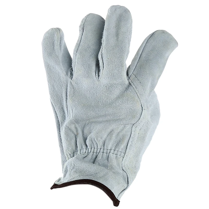 Лидер продаж, износостойкие Нескользящие двухслойные перчатки для электросварщика из воловьей кожи, мужские рабочие перчатки с защитой от трения