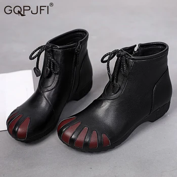 

The New Women's Shoes Leather Breathable High-top Women's Boots Casual Flat Shoes Bare Boots Outdoor Sports Boots Woman In Shoes