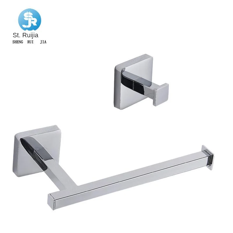 

New Style Stainless Steel Square Towel Rack Toilet Paper Holder Bathroom Hardware Roll Stand Hook