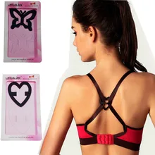 2 шт./упак. Lovely Heart ожерелье бабочка декольте Управление зажимы невидимый бюстгальтер ремешок с пряжкой практичный Регулировка Для женщин нижнее белье крепеж