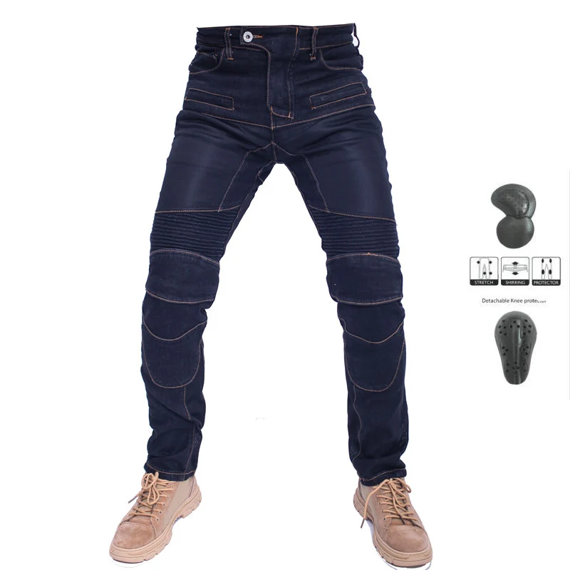 MOTORPOOL UBS06 PK719 Jeans Leisure Motorcycle Men\'s Off-road Outdoor Jean/cycling Summer Pants With Protect Equipment
