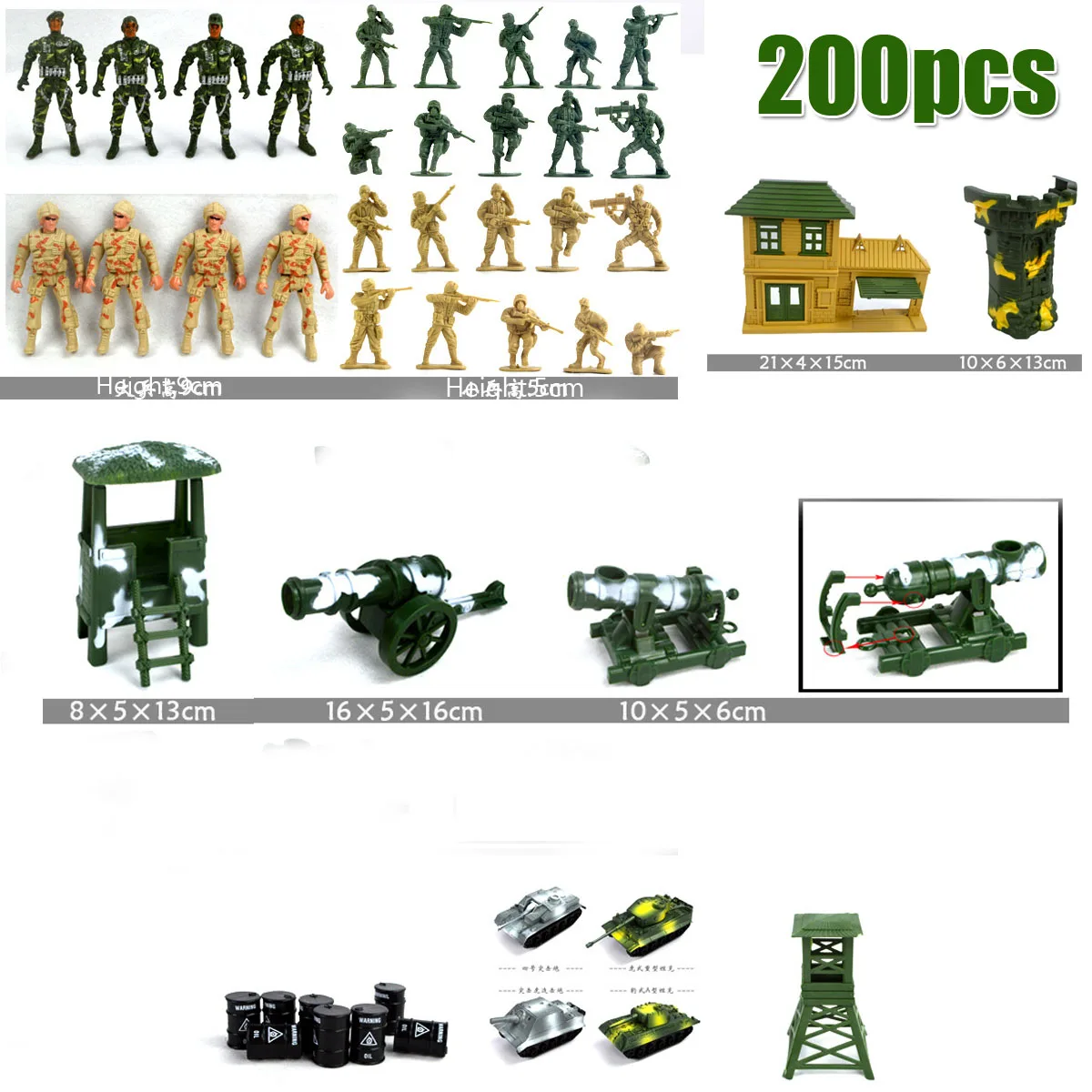 LBLA 100 шт/200 шт/300 шт армейские военные модели DIY военные сцены детские пластиковые игрушки мужские фигурки Набор для игры подарок для мальчиков