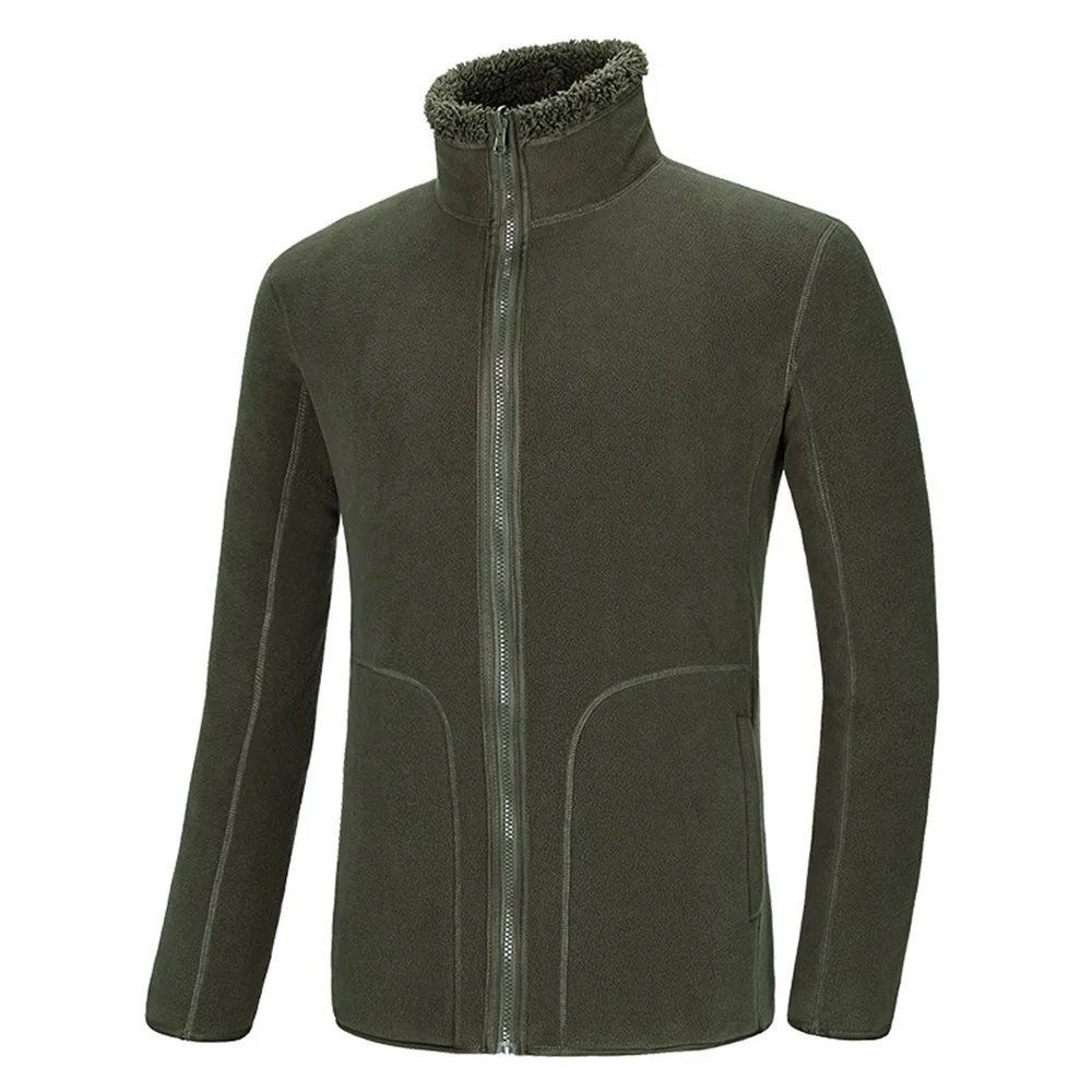 Army Green(Men) Пара утолщение Термальность флисовые зимние Для женщин Мужчины из Полар-флиса флисовая куртка Термальность для активного отдыха, спортивная теплая нагретой куртки для кемпинга - Цвет: Army Green(Men)