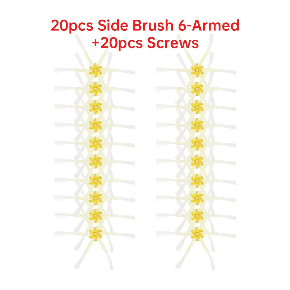

20pcs Side Brush+20pcs screws for iRobot Roomba 500 600 700 Series 550 560 630 650 760 770 780 Vacuum Cleaner Accessories Parts