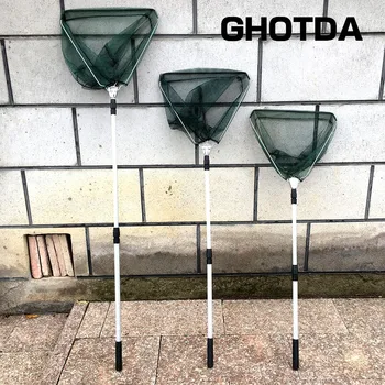 BIG DISCOUNT ❤️ Fishing Landing Net Tool Lightweight Aluminum Alloy Retractable Foldable Fish Net Telescoping Boat Fishing Net 1.5M 1.7M 2.1M - discount item 46% OFF Sports & Entertainment