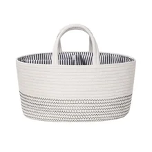 

Newborn Nursery Organizer Cotton Thread Baby Diaper Pouch Baby Bottle Basket