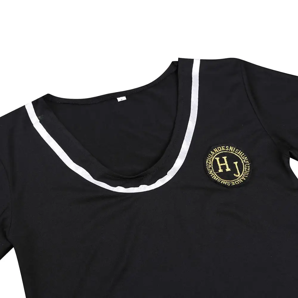 Женское сексуальное нижнее белье Униформа чарлидинга черный школьный