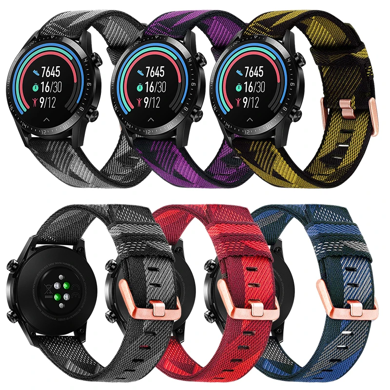 

22MM For Huawei Watch 2 Classic Moto 360 2nd Gen 46mm Smart wristband For Fitbit Versa Lite nylon Sports bracelet Strap